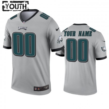 Tröjor Philadelphia Eagles Custom Silver Inverted Legend - Barn Tröjor Philadelphia Eagles Custom Silver Inverted Legend - Barn